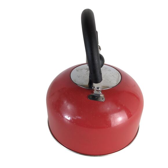 1.5L Red Stainless Steel Whistling Tea Pot Kettle Stovetop Design - Picture 5 of 8